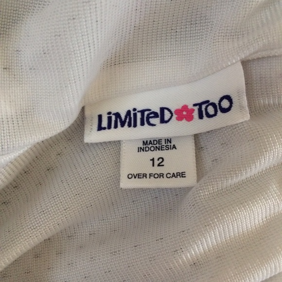 Girls Limited Too White w Yellow Running Shorts - Picture 4 of 6